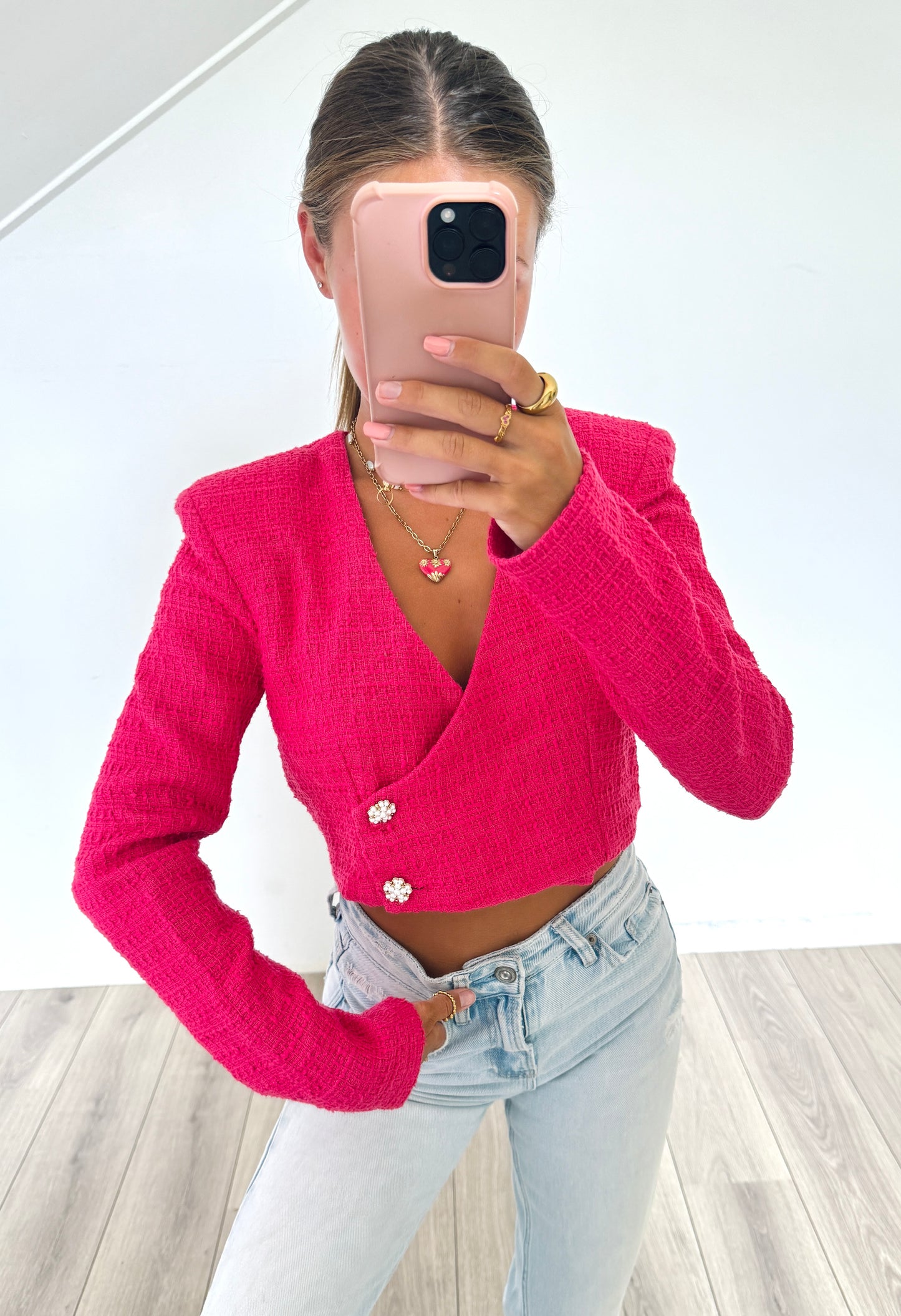 Zara cropped blazer maat M
