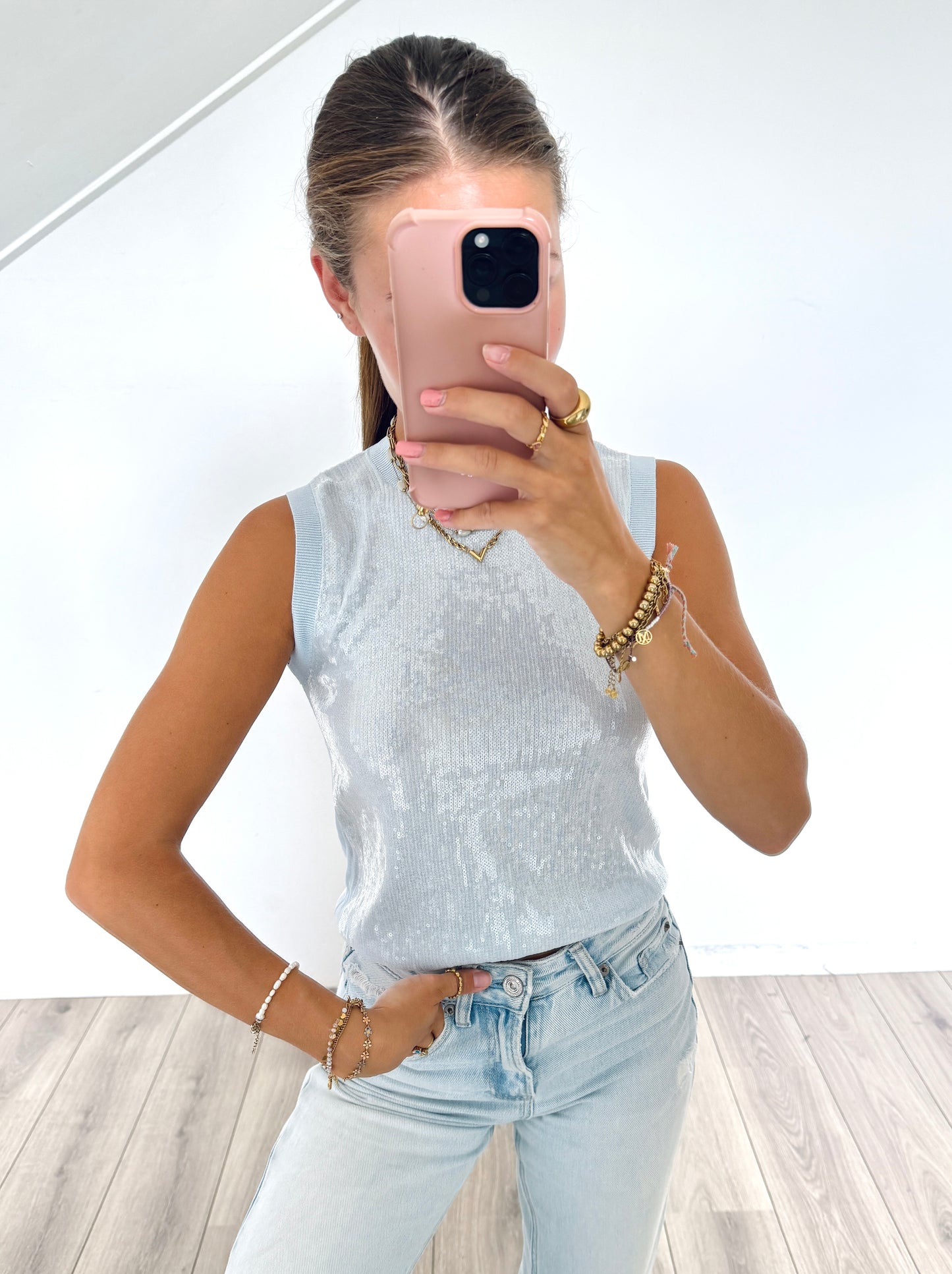 Zara top met paillet maat S