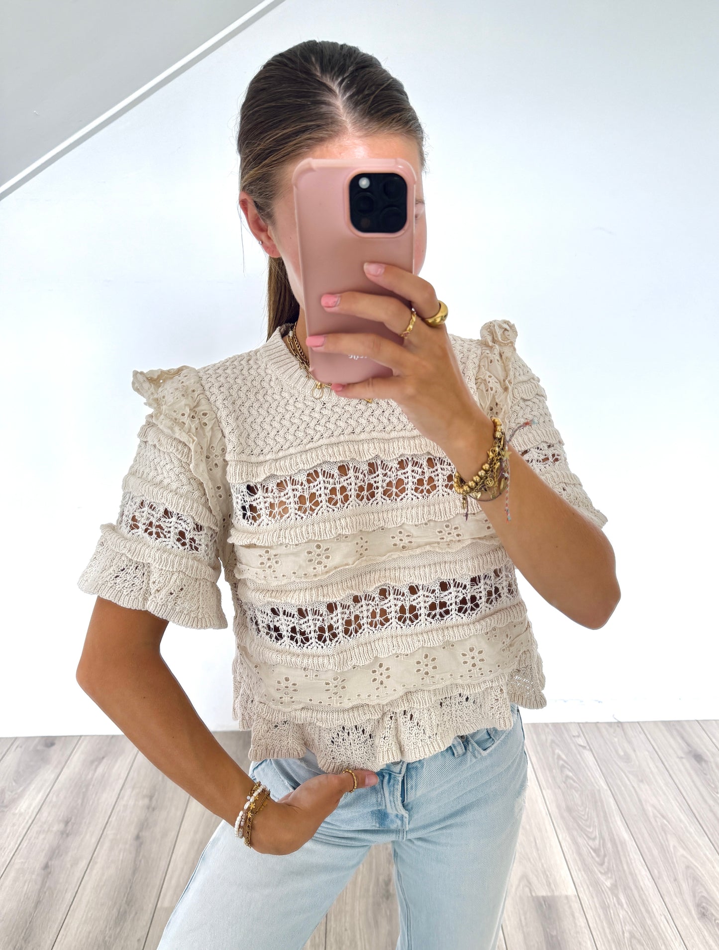 Zara gehaakte top maat M