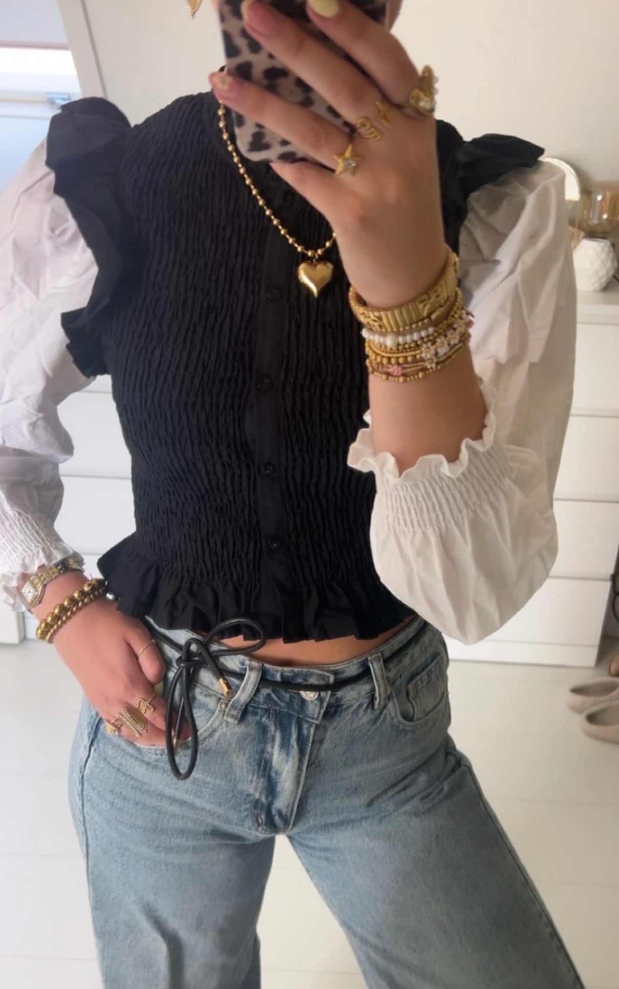 Zara gewilde top maat XS