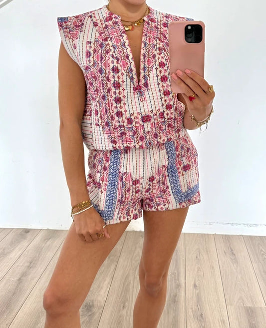 Zara gewilde quilted short maat XS