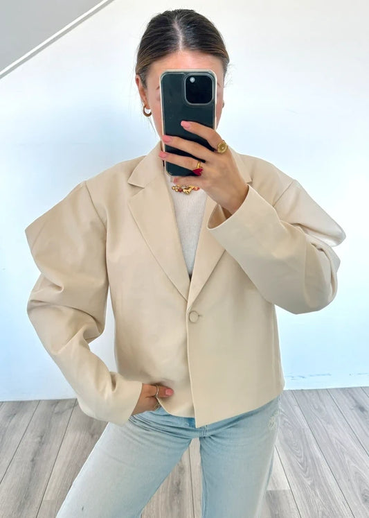 Gina Tricot blazer met pofmouw maat XS