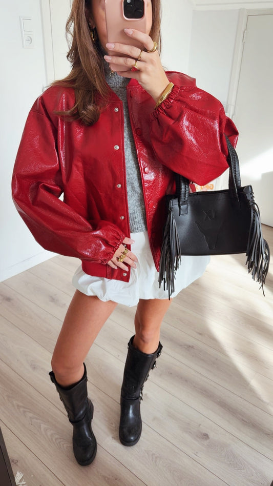 Ambika leren jasje maat one-size