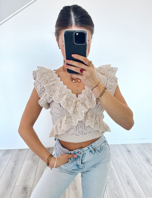 Zara gewilde top maat M