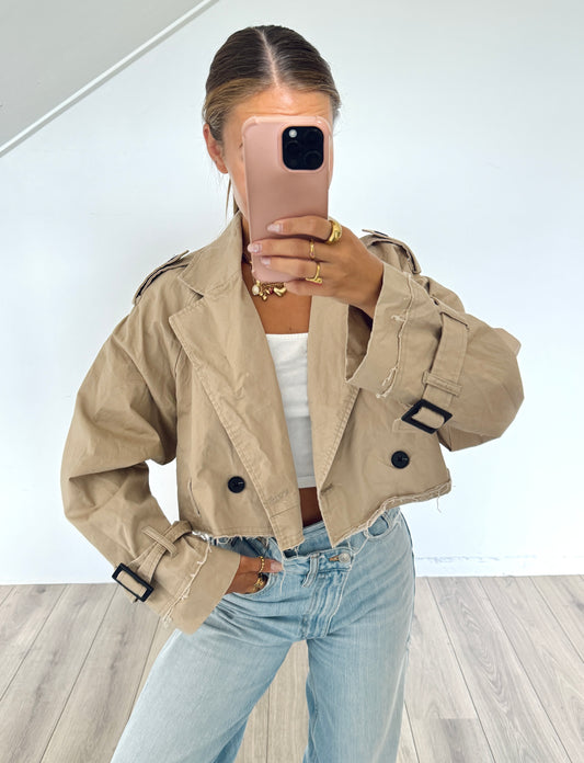 Zara cropped trenchcoat maat M