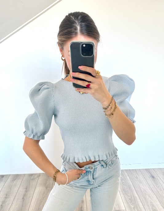 Zara top met strikjes maat S