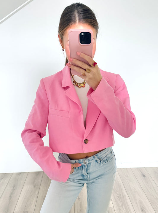 Zara cropped blazer maat S