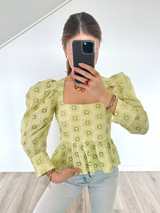 Zara peplum top maat L