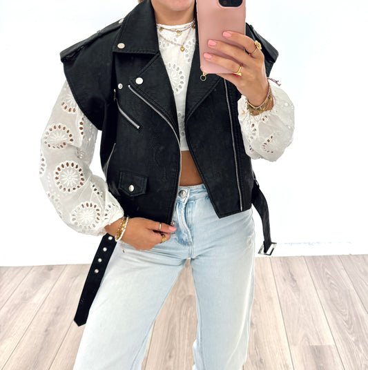 Loavies leren gilet maat XS
